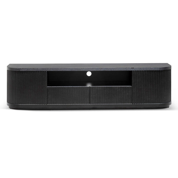 2m Veneer Top Entertainment TV Unit - Full Black