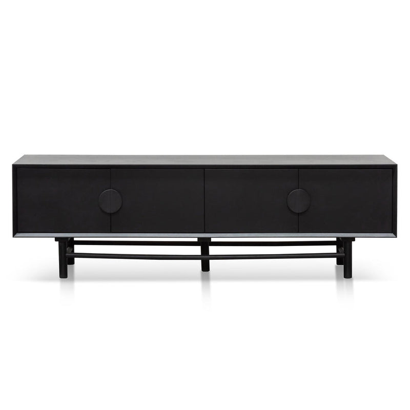 1.8m Wooden TV Entertainment Unit - Black