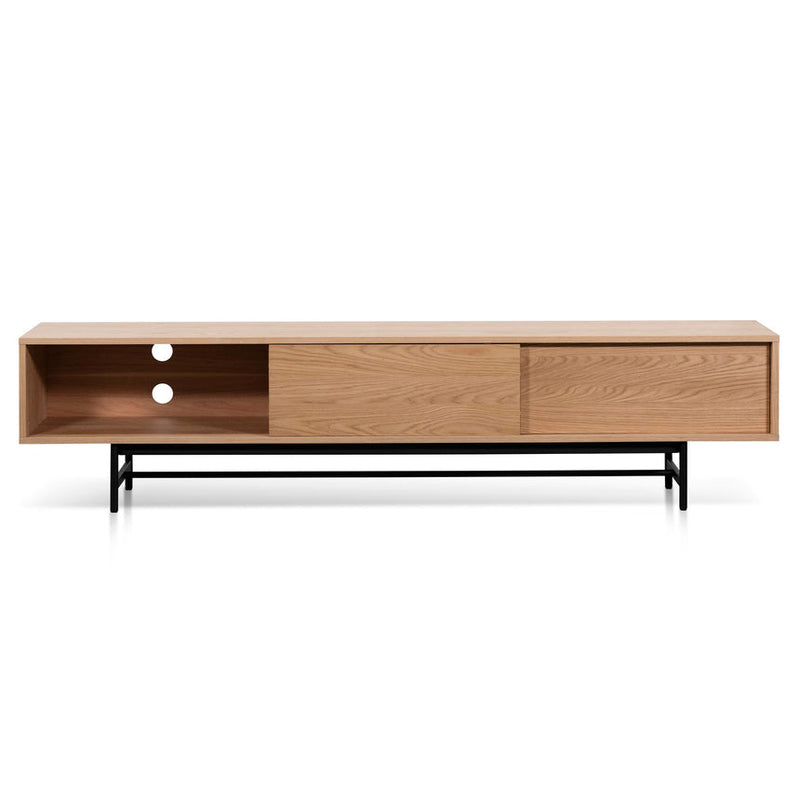 2.1m Wooden aEntertainment TV Unit - Natural