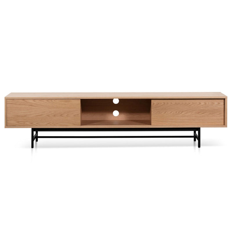 2.1m Wooden aEntertainment TV Unit - Natural