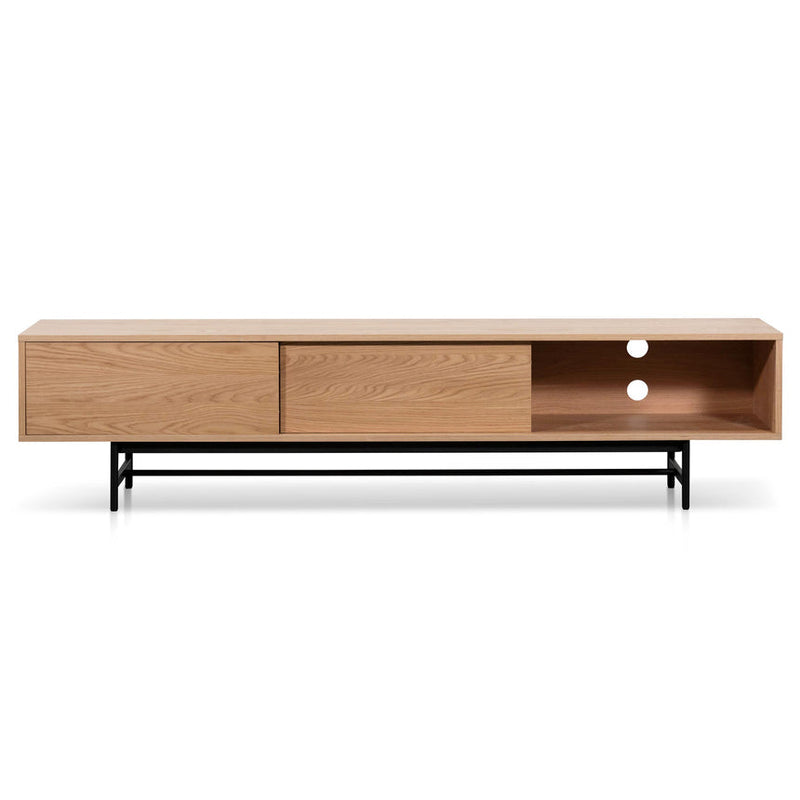 2.1m Wooden aEntertainment TV Unit - Natural