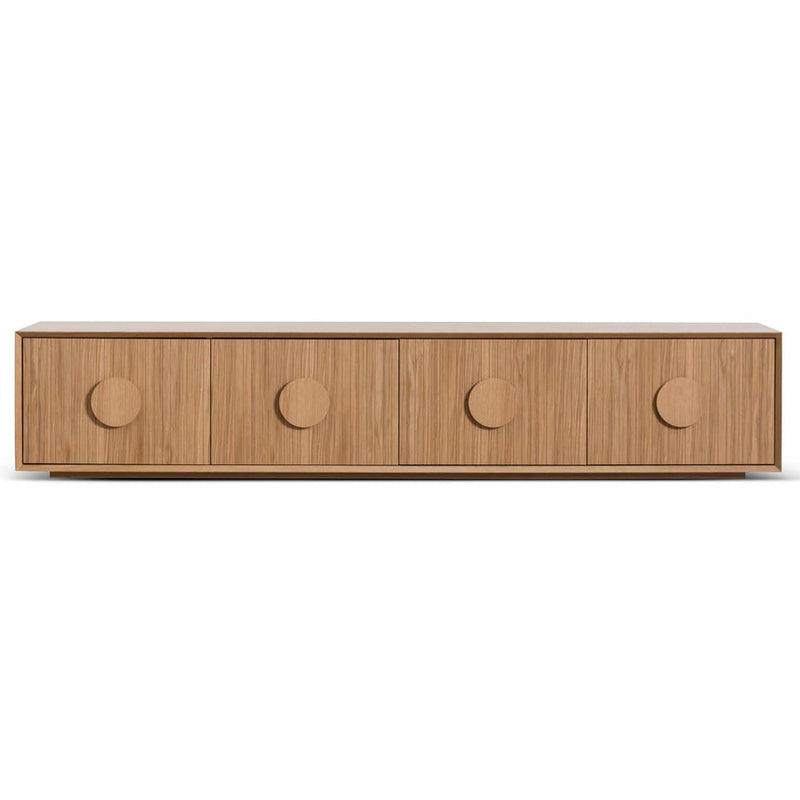 2.3m Wooden Entertainment TV Unit - Natural