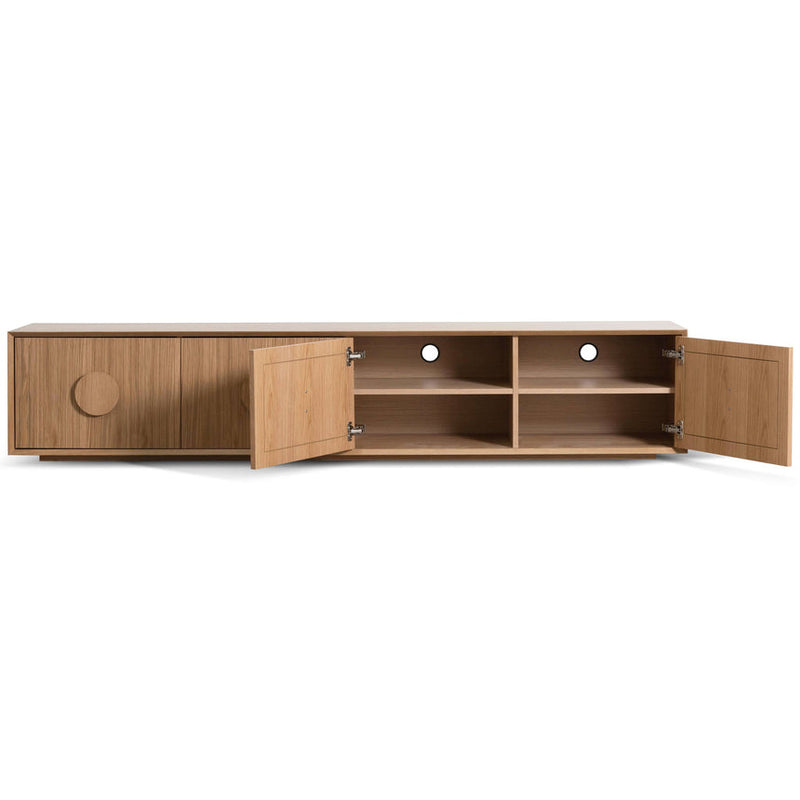 2.3m Wooden Entertainment TV Unit - Natural