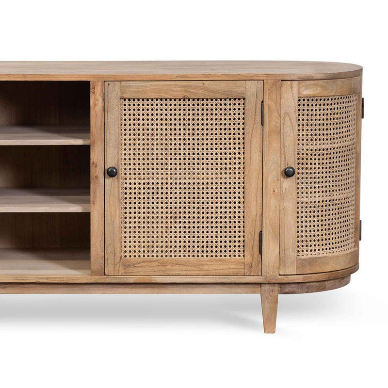 2.1m Sideboard Unit - Natural with Rattan Doors