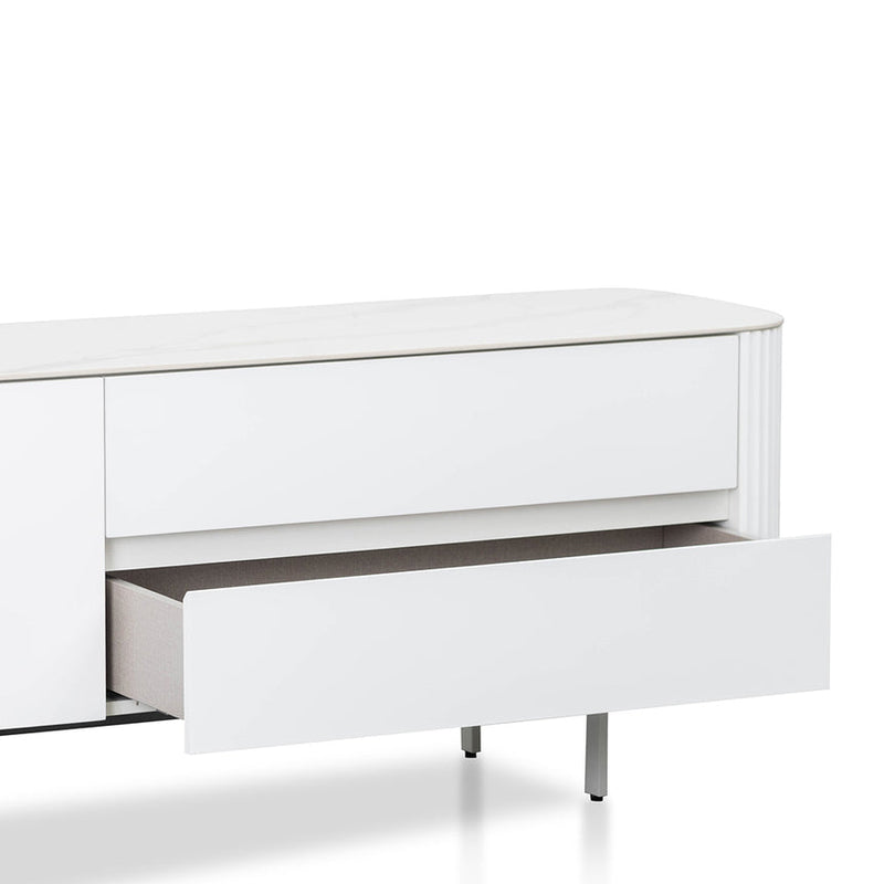 1.8m Entertainment TV Unit - White