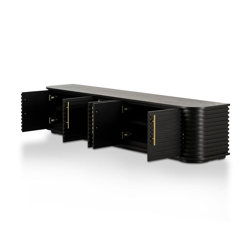 2.3m TV Entertainment Unit - Textured Espresso Black