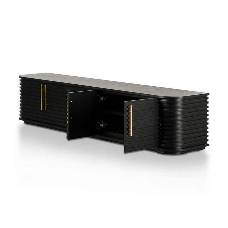 2.3m TV Entertainment Unit - Textured Espresso Black