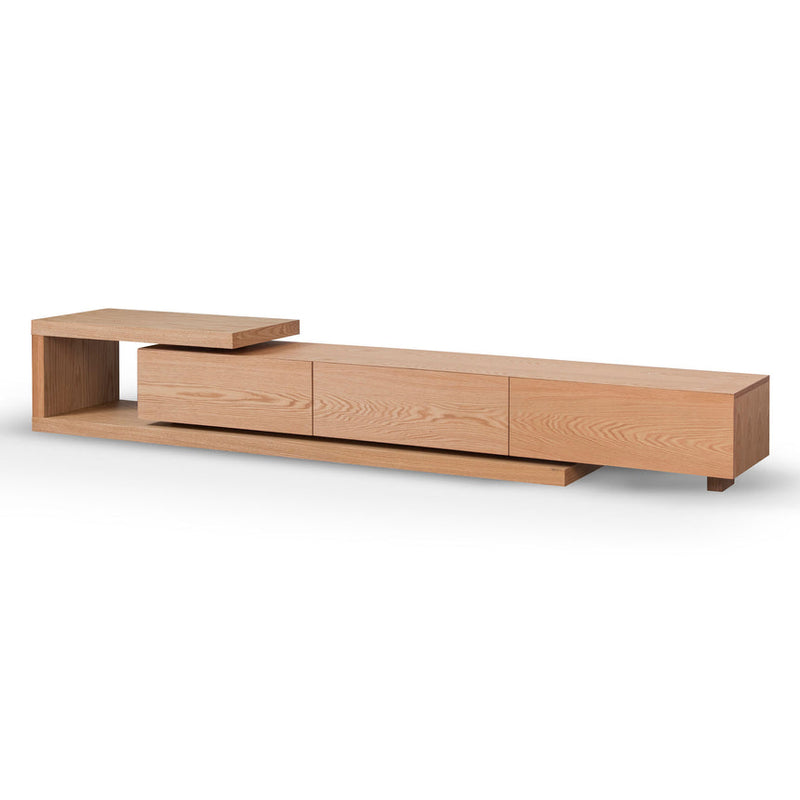 2.4m-3.07m TV Entertainment Unit - Walnut - White