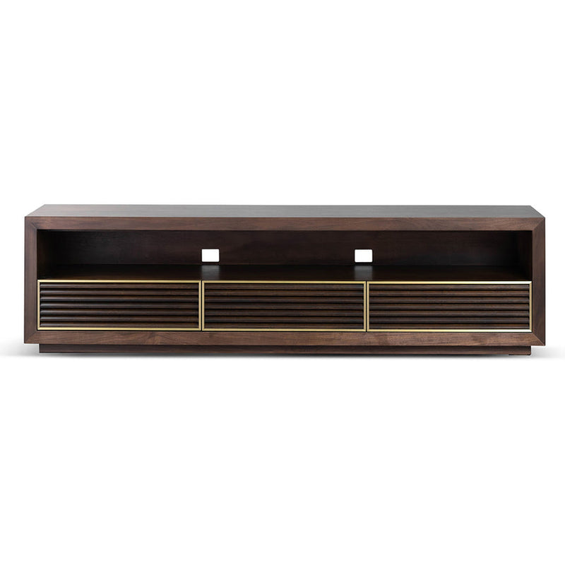 2m TV Entertainment Unit - Textured Espresso Black