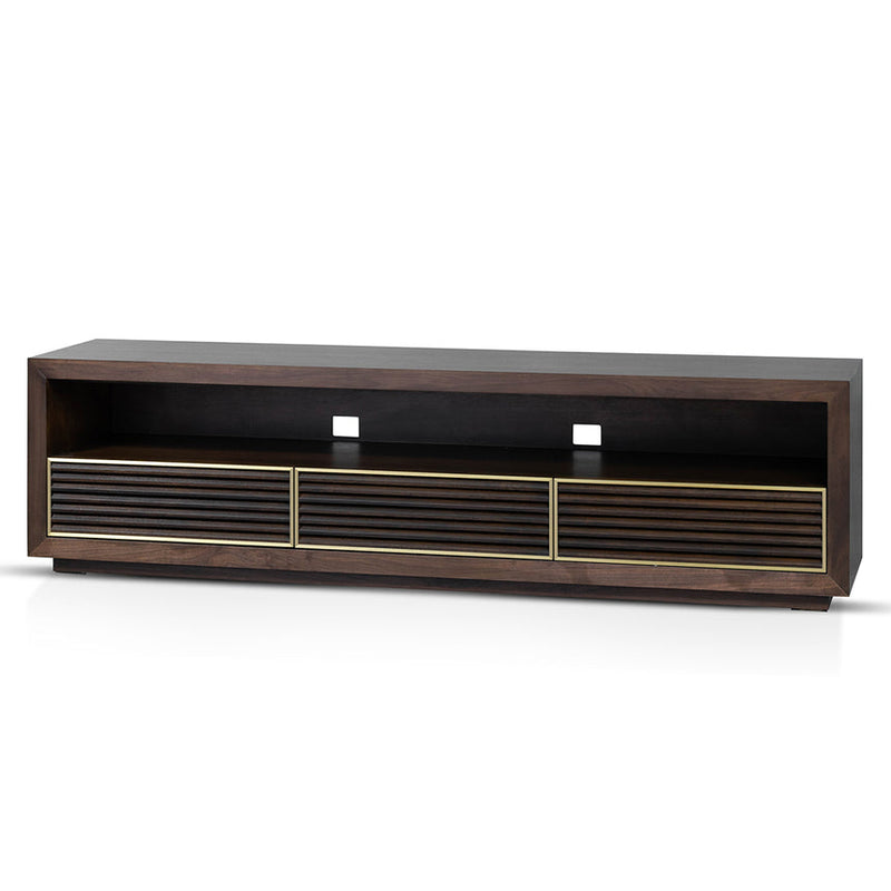 2m TV Entertainment Unit - Textured Espresso Black