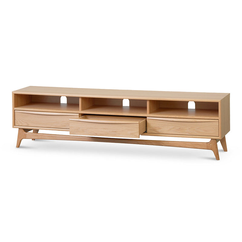 Wide TV Entertainment Unit - Natural Oak