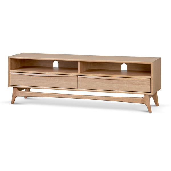 Narrow TV Entertainment Unit - Natural Oak