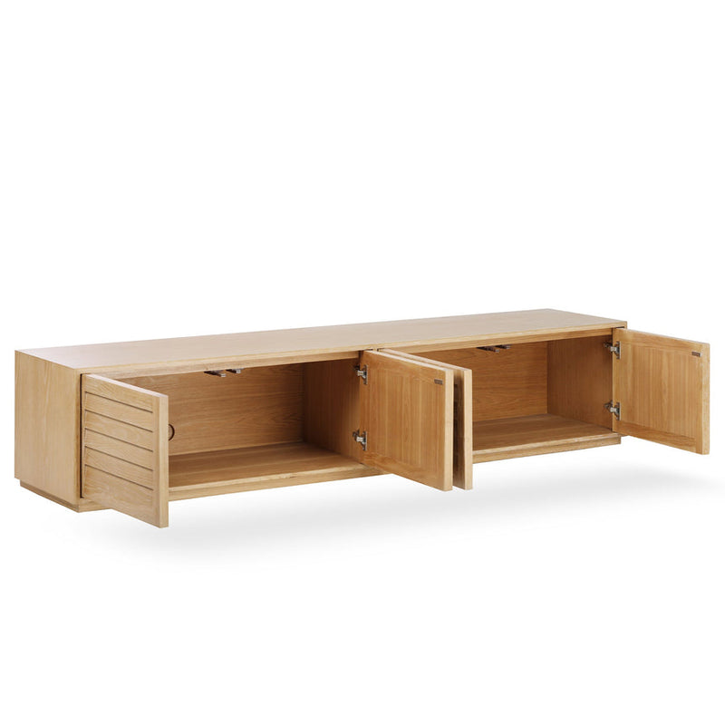 2.2m Elm TV Entertainment Unit - White