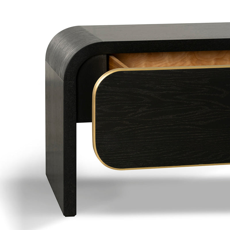 2m TV Entertainment Unit - Textured Espresso Black