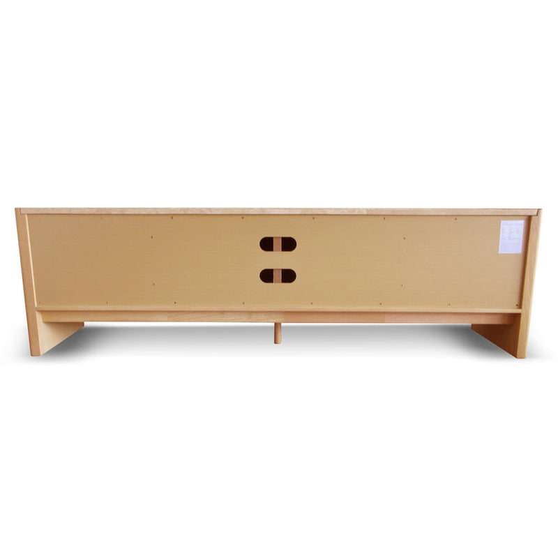 2.1m Travertine Top TV Entertainment Unit - Crème Ash