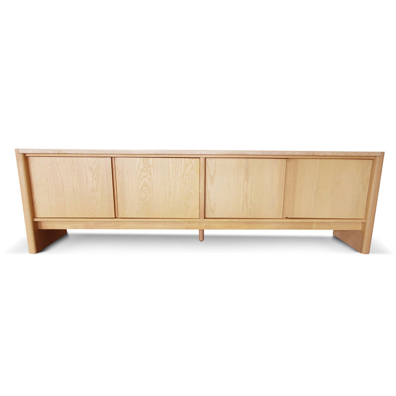 2.1m Travertine Top TV Entertainment Unit - Crème Ash