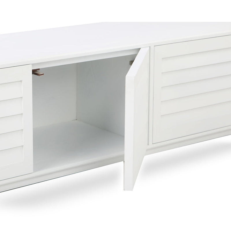 2.2m Elm TV Entertainment Unit - White