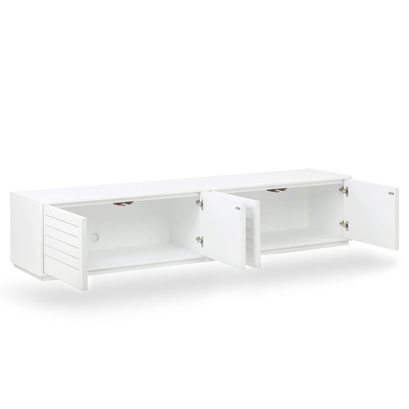 2.2m Elm TV Entertainment Unit - White