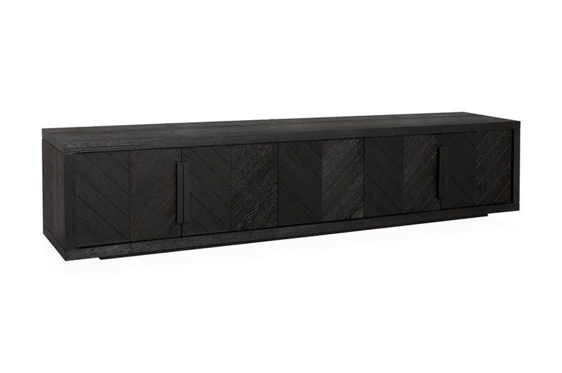 2.23m Entertainment TV Unit - Textured Espresso Black