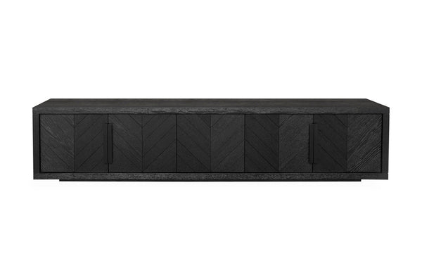 2.23m Entertainment TV Unit - Textured Espresso Black