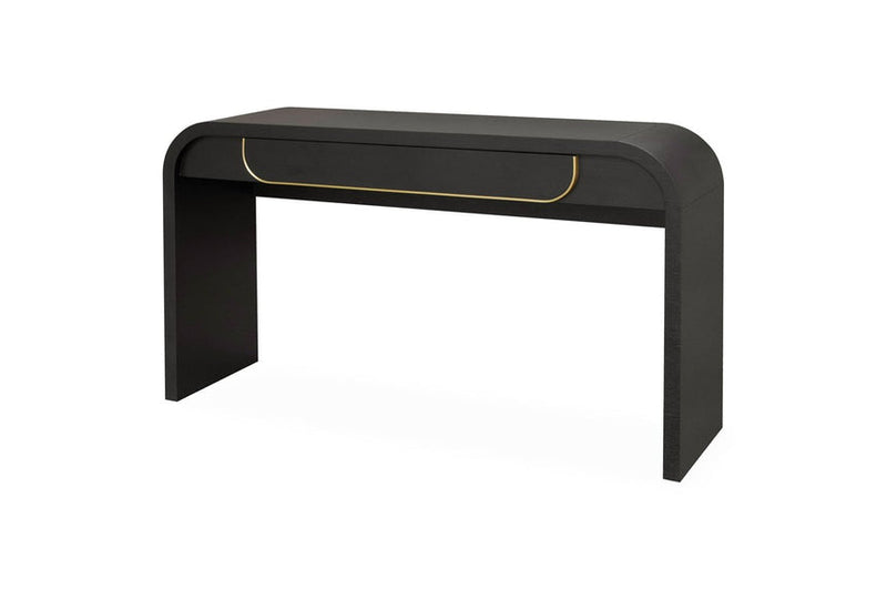 1.4m Console Table - Textured Espresso Black