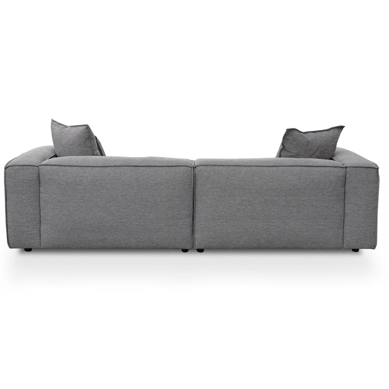 4 Seater Sofa with Cushion and Pillow - Shadow Grey Leather