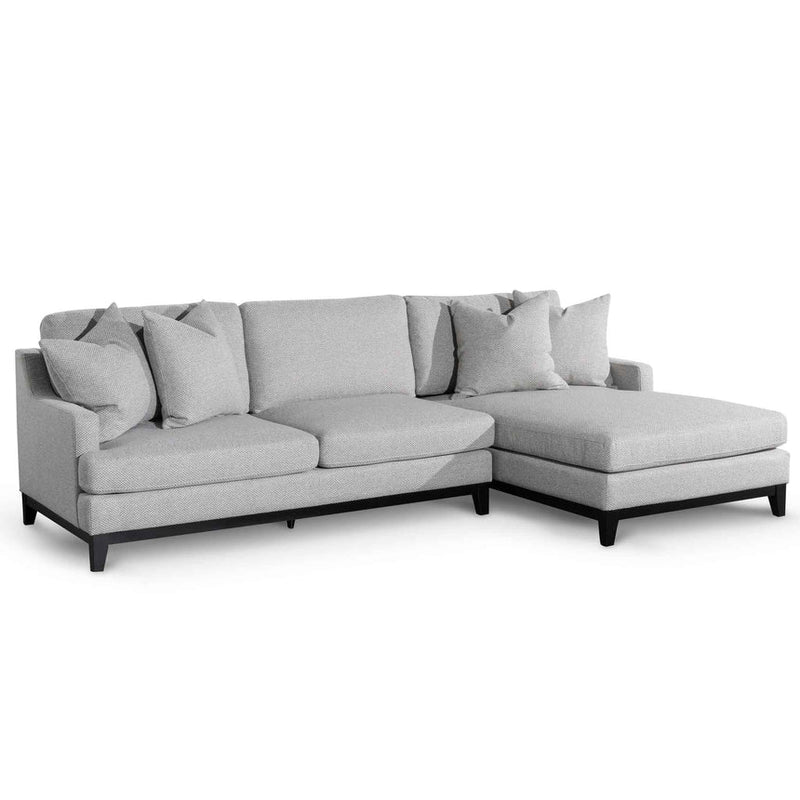 CLC6373-CA 3 Seater Right Chaise Fabric Sofa - Grey