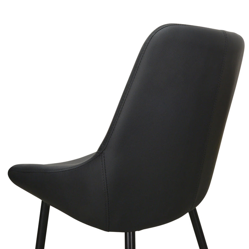 Dining Chair - Black PU (Set of 2)