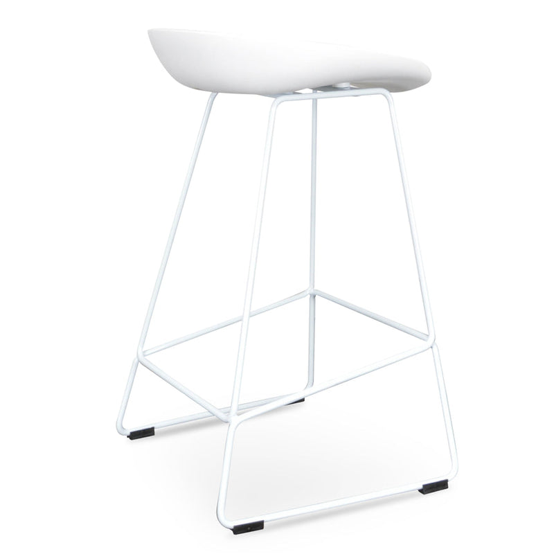 65cm Bar Stool - Black Seat With Black Frame