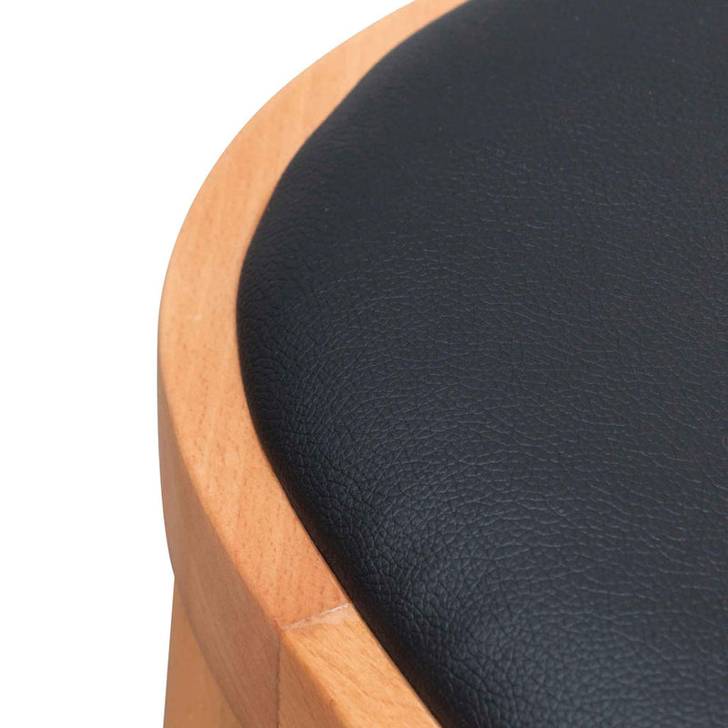 Black Cushion Dining Chair - Natural Rattan