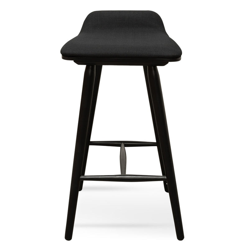 65cm Bar Stool - Grey - Natural