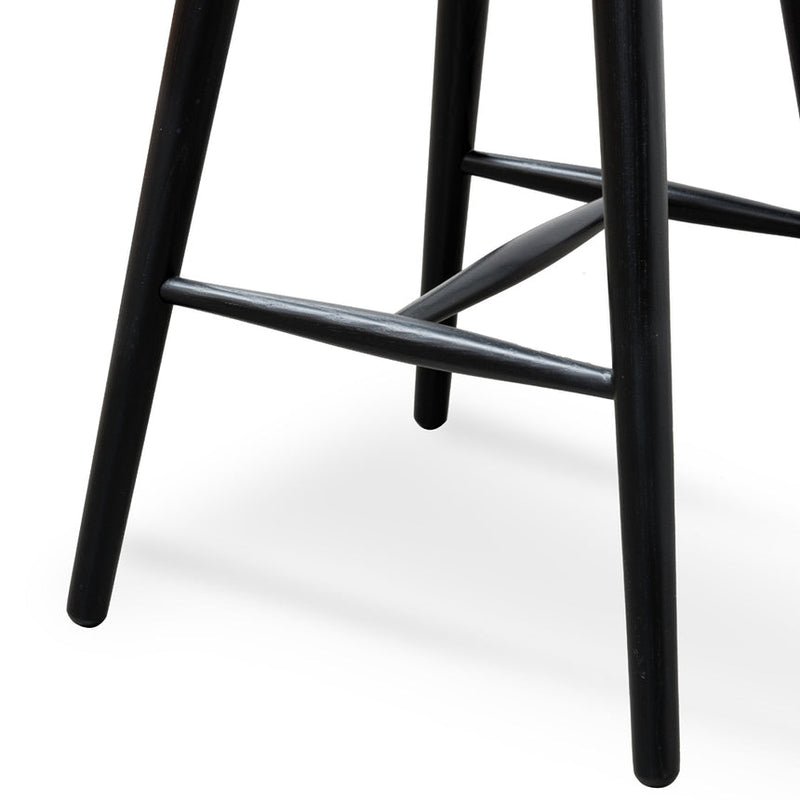 65cm Bar Stool - Grey - Natural