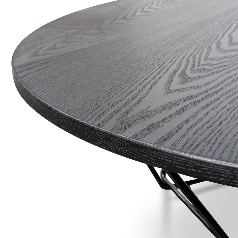 CCF2306-SD 100cm Coffee Table - Black Ash Veneer - Black Legs