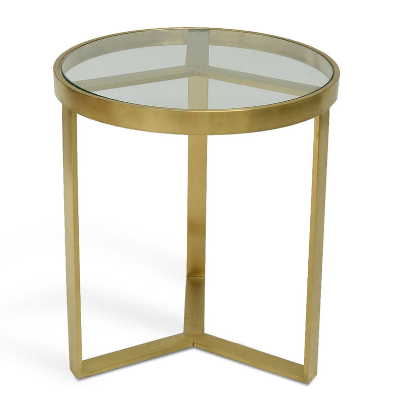 50cm Side Table - Brushed Gold Base