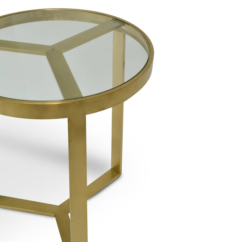 50cm Side Table - Brushed Gold Base