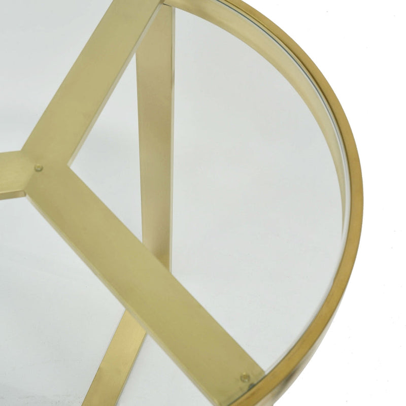 50cm Side Table - Brushed Gold Base