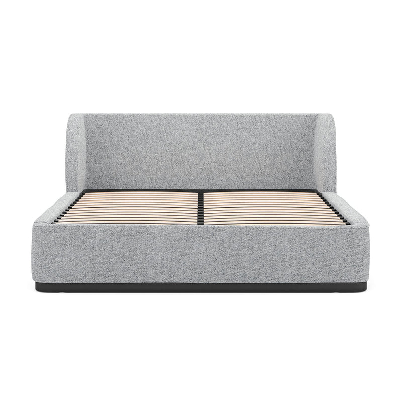 Queen Bed Frame - Pepper Boucle