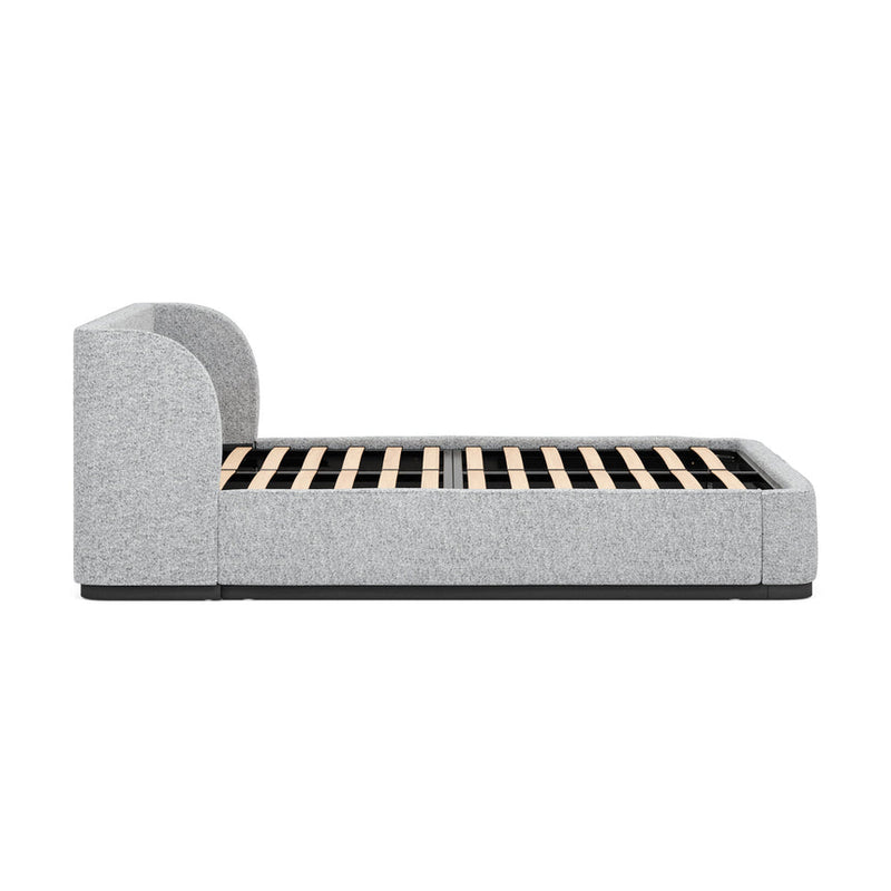 King Bed Frame - Pepper Boucle