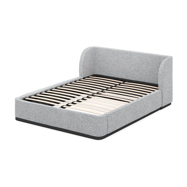 King Bed Frame - Pepper Boucle