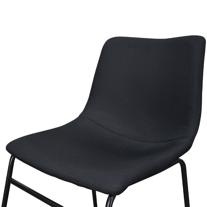 Industrial Dining Chair - Black PU (Set of 2)