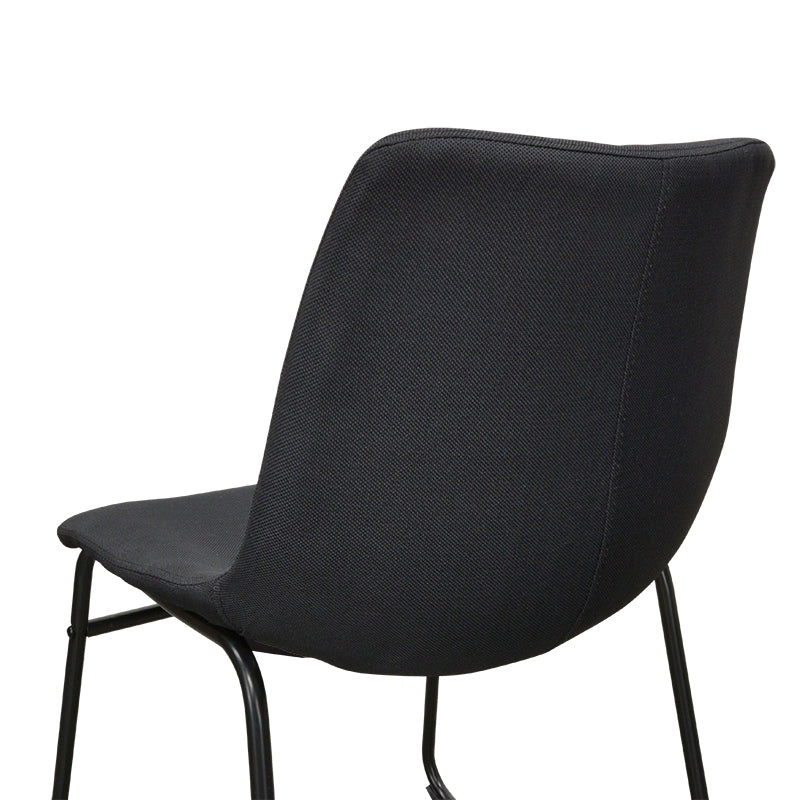 Industrial Dining Chair - Black PU (Set of 2)