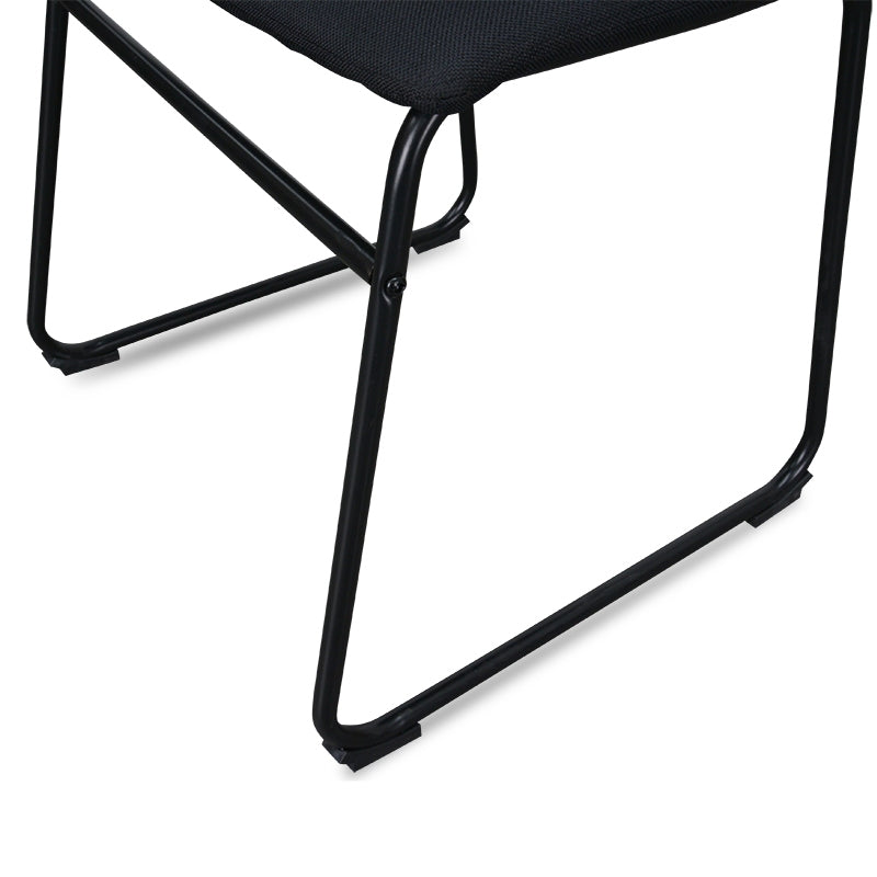 Industrial Dining Chair - Black PU (Set of 2)