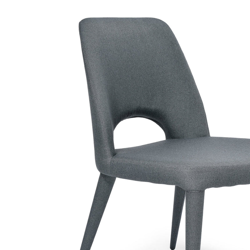 Fabric Dining Chair - Gunmetal Grey