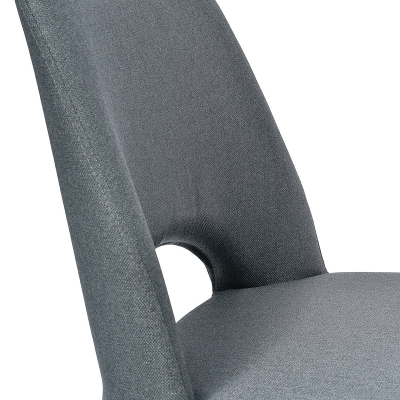 Fabric Dining Chair - Gunmetal Grey