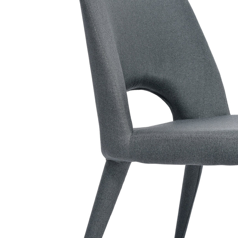 Fabric Dining Chair - Gunmetal Grey