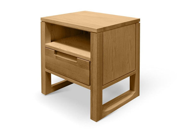 1 Drawer Wooden Bedside Table - Natural Oak