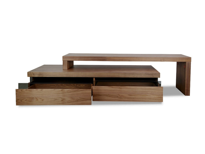 1.7-2.8m TV Entertainment Unit - Lowline - Walnut