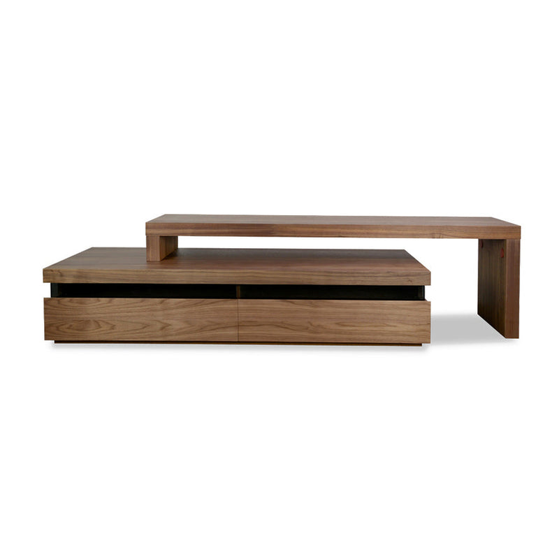 1.7-2.8m TV Entertainment Unit - Lowline - Walnut