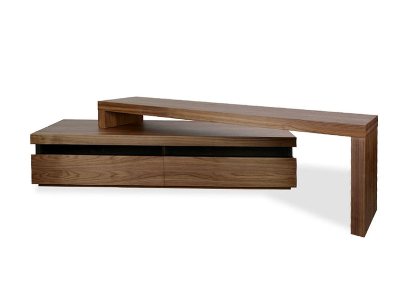 1.7-2.8m TV Entertainment Unit - Lowline - Walnut