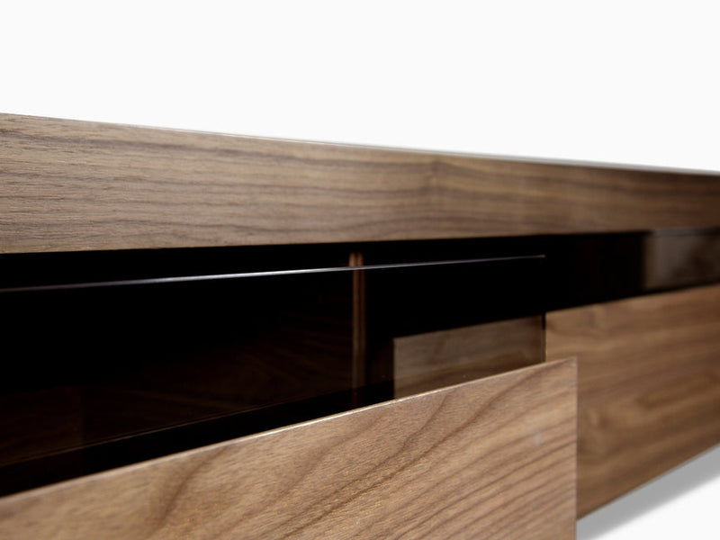 1.7-2.8m TV Entertainment Unit - Lowline - Walnut